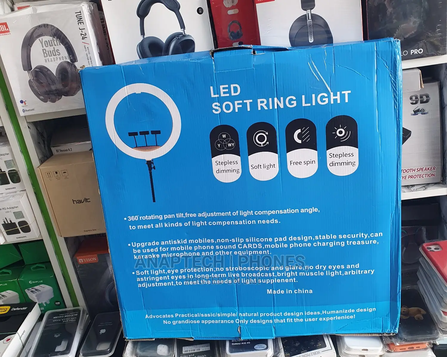 Led Soft Ring Light JJ22 INCHES / Stepless Dimming, Soft