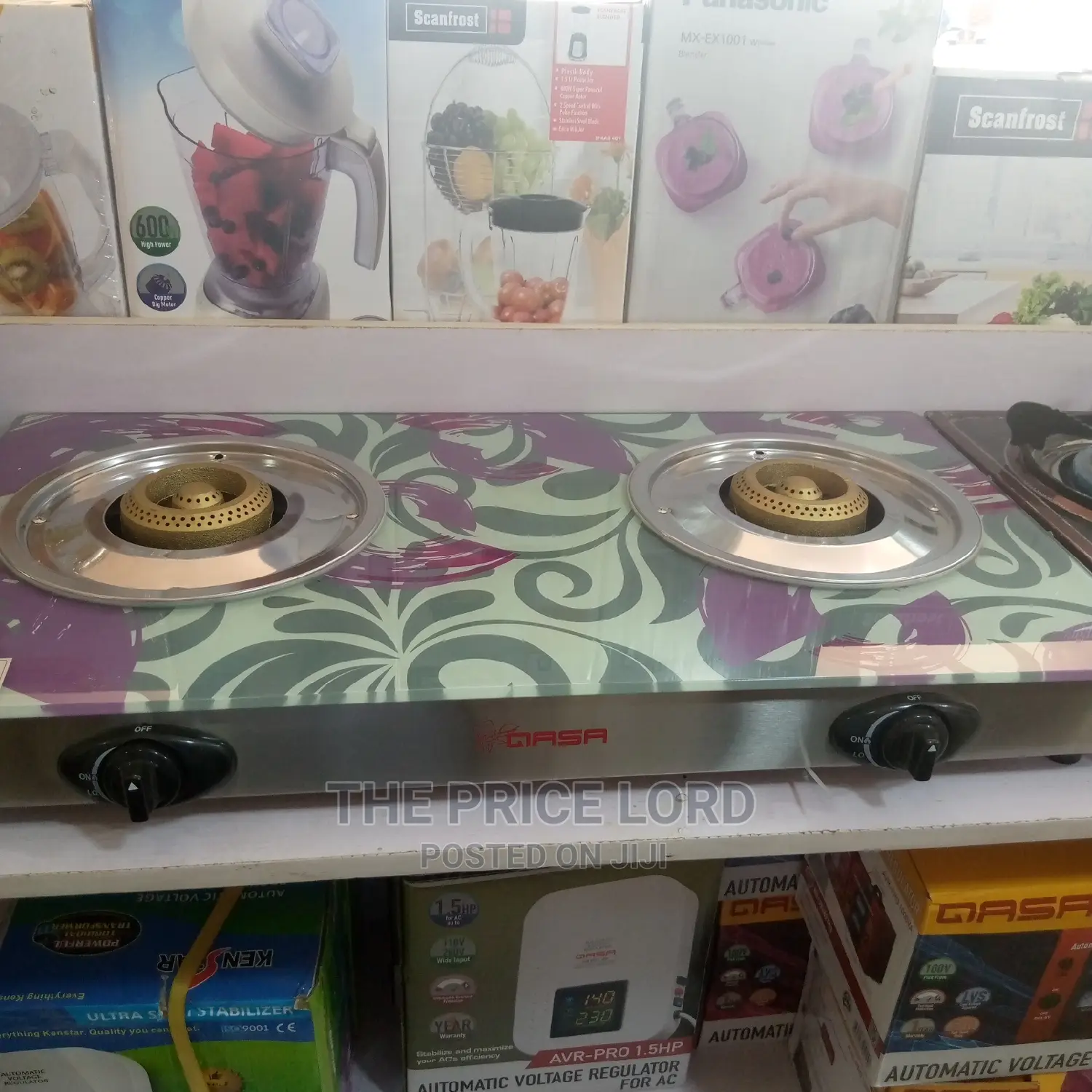 Qasa Glass Top Table Gas