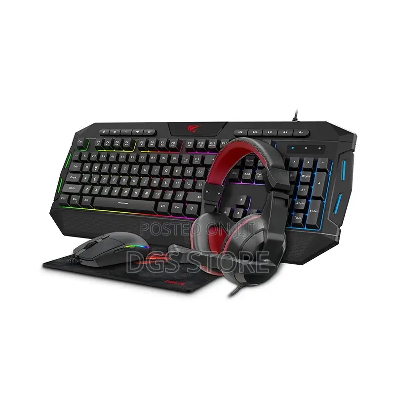 Havit 4in1 Kb501cm Gaming Headphone, Mouse, Keyboard,Pad
