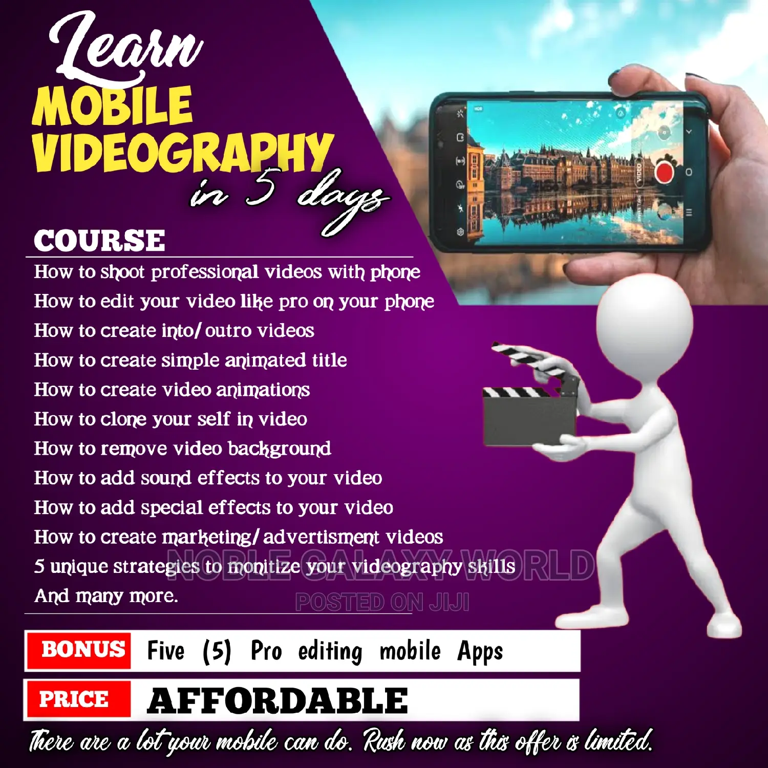 Learn Mobile Cinematography in a WEEK