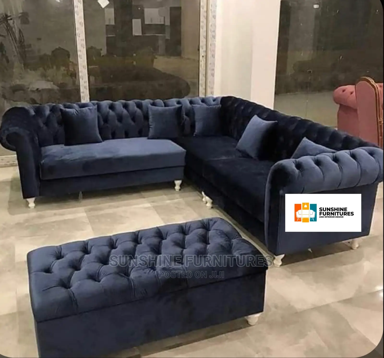 L Shaped Chesterfield Sofa