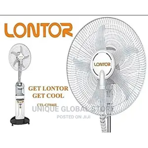 Lontor 18-Inch Rechargeable Mist Fan With Remote Control