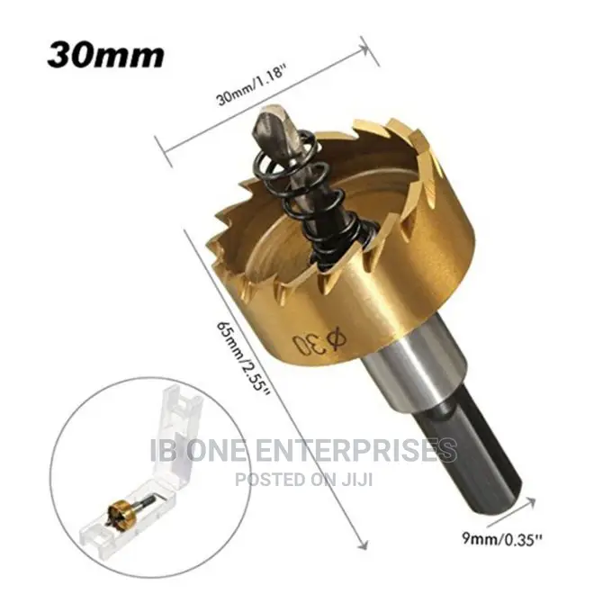 Titanium Plating 5pcs Carbide Tip Drills Bit Hole Saw Set