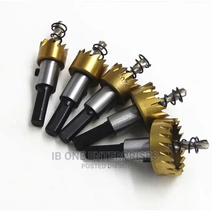 Titanium Plating 5pcs Carbide Tip Drills Bit Hole Saw Set