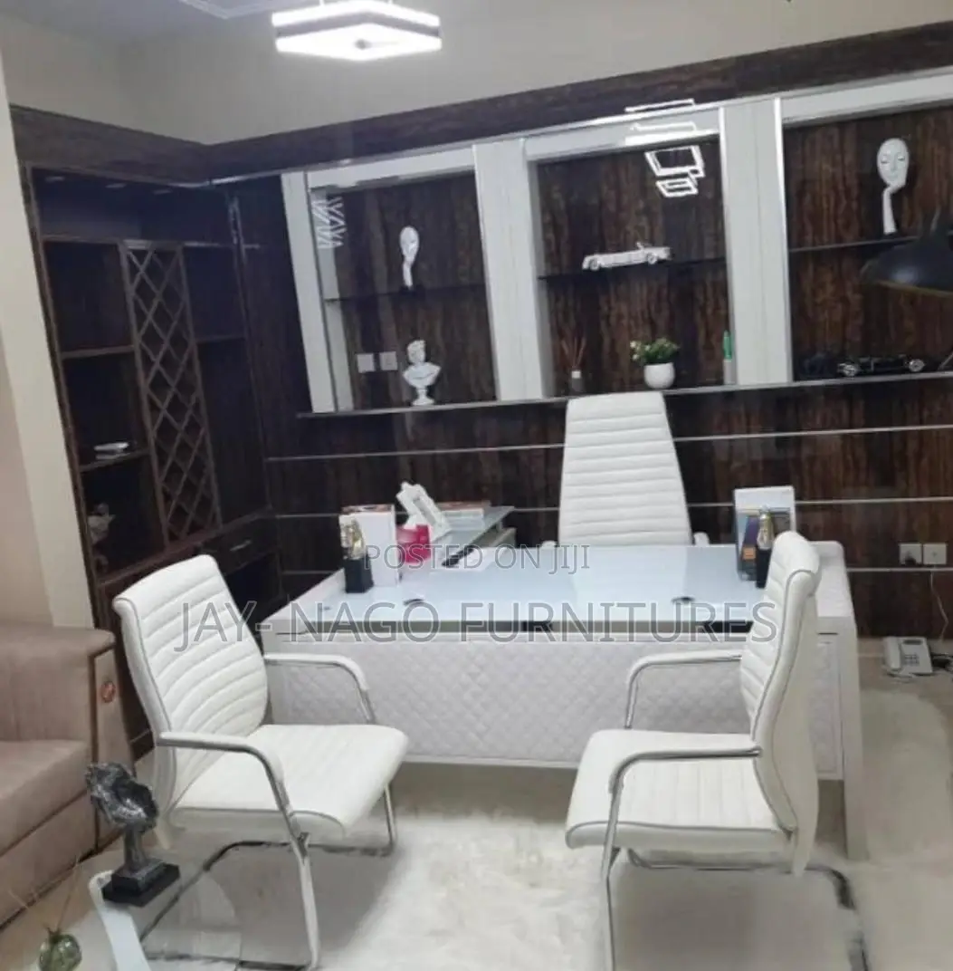 Executive Office Glass Top Table With Chairs