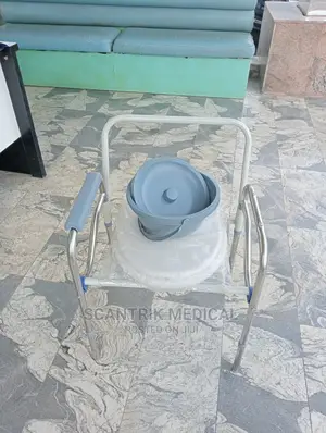 Plated Steel Commode Chair