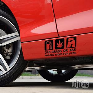 Gas, Grass Or Ass - Car Decal (Reference: CR06)