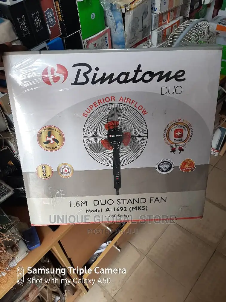 Binatone Standing Fan Binatone A-1692 - Black 16"