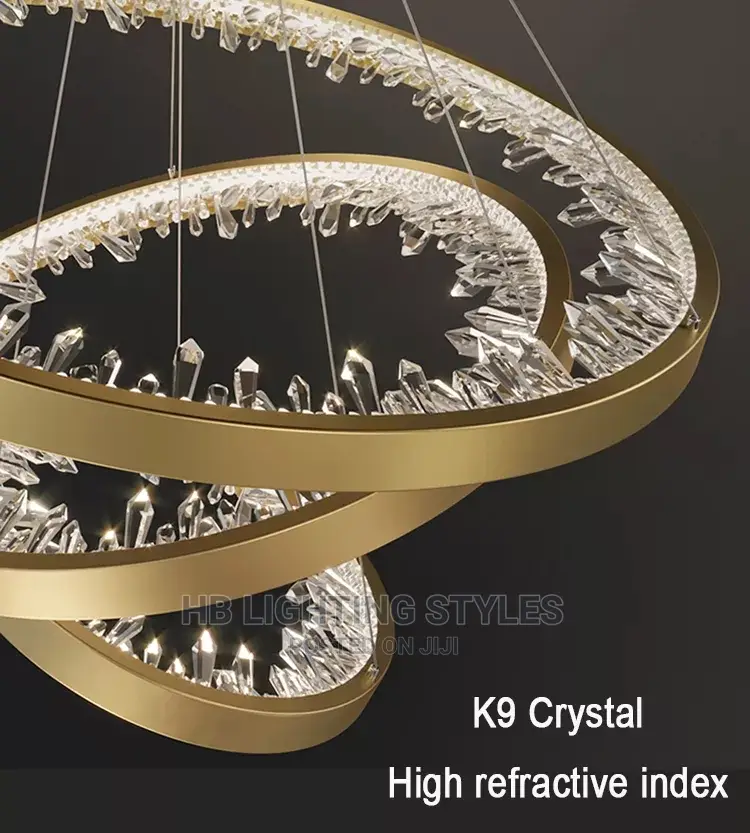 Modern Luxury Ring Crystal Led Chandelier