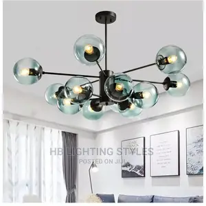 Modern Nordic Magic Beans E27 Black Gold Chandelier Light