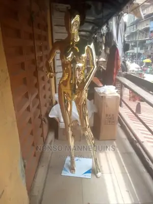 Female Faceless Gold Chrome Size 8 Mannequins