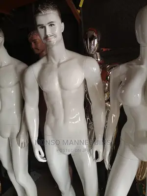 White Fibre Male Glossy White Mannequin Display