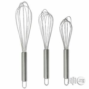 Stainless Still Egg Whisk by 3pcs.