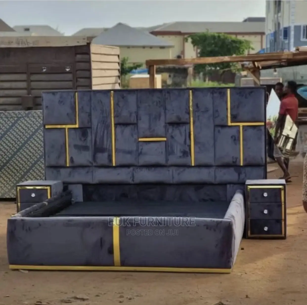 6 by 6 Bedframe With Two Bedside Drawers