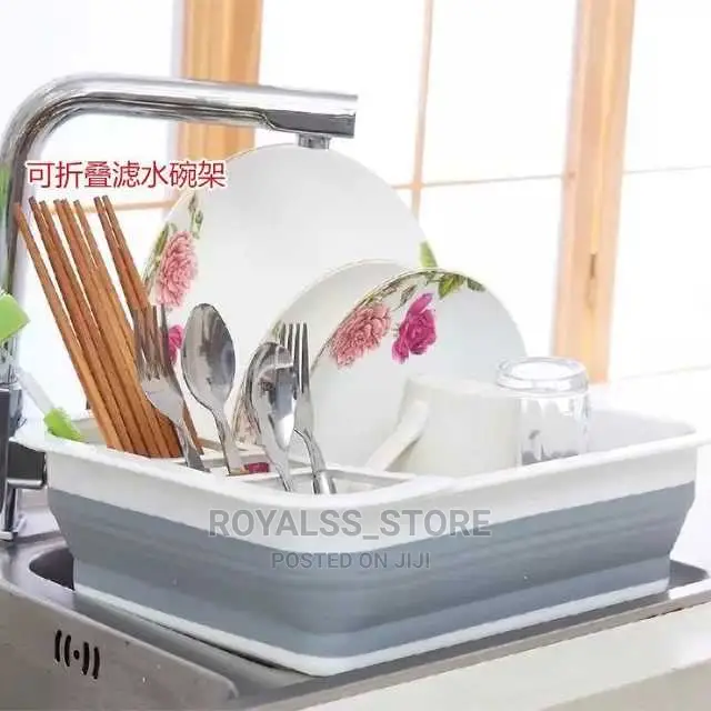 Foldable Silicone Dish Drainer Rack