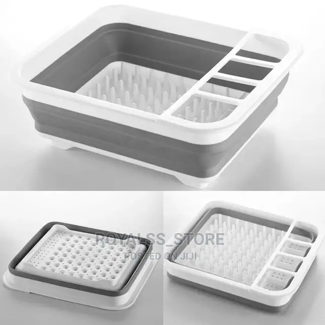 Foldable Silicone Dish Drainer Rack
