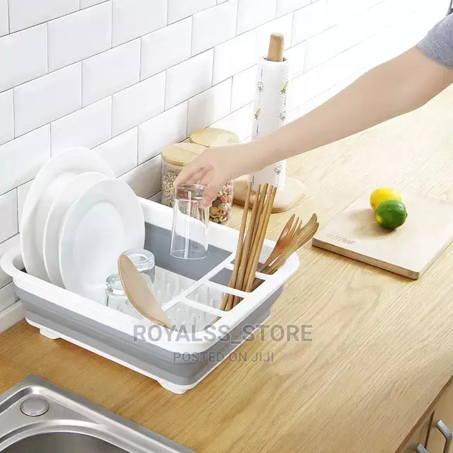 Foldable Silicone Dish Drainer Rack