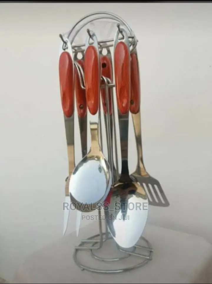 Stainless Spoon Set With Rotating Hanger