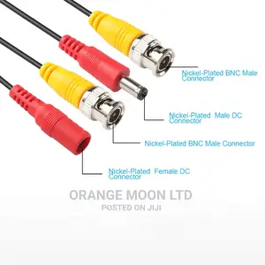 Readymade BNC Cable BNC + DC Connector Copper Core CCTV