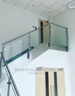 Side Fixed Toughened Glass Railings System.