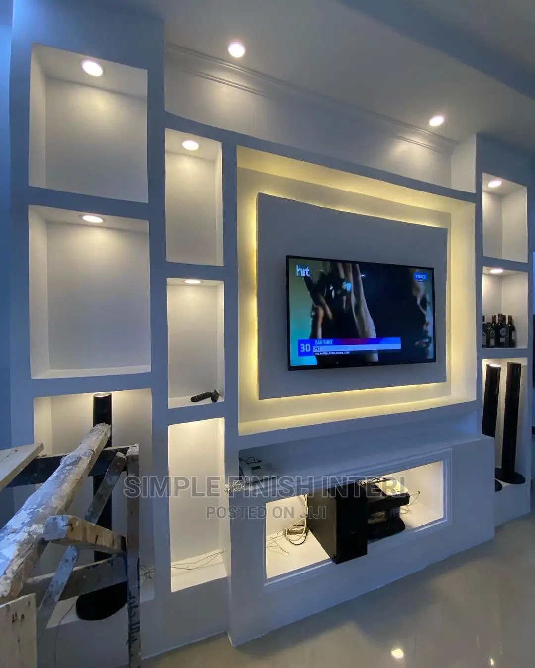 Tv Wall False Design. Wallpaper, 3d Panel.
