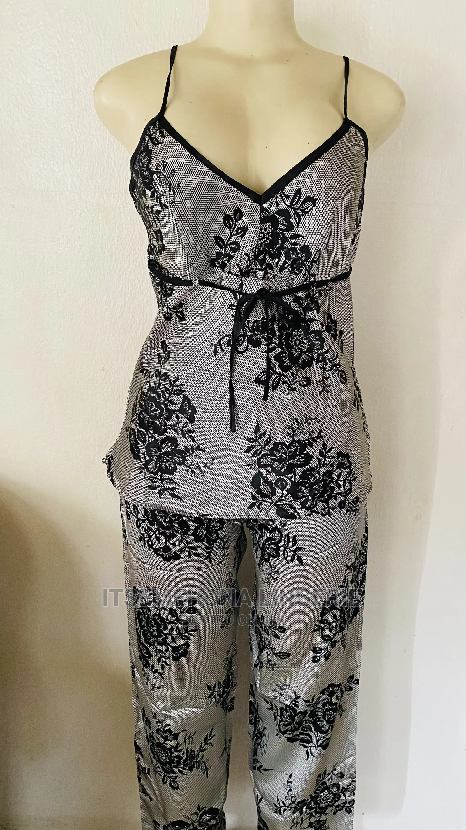 Satin Thin Strap Pyjamas Set