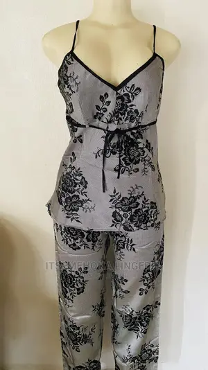 Satin Thin Strap Pyjamas Set