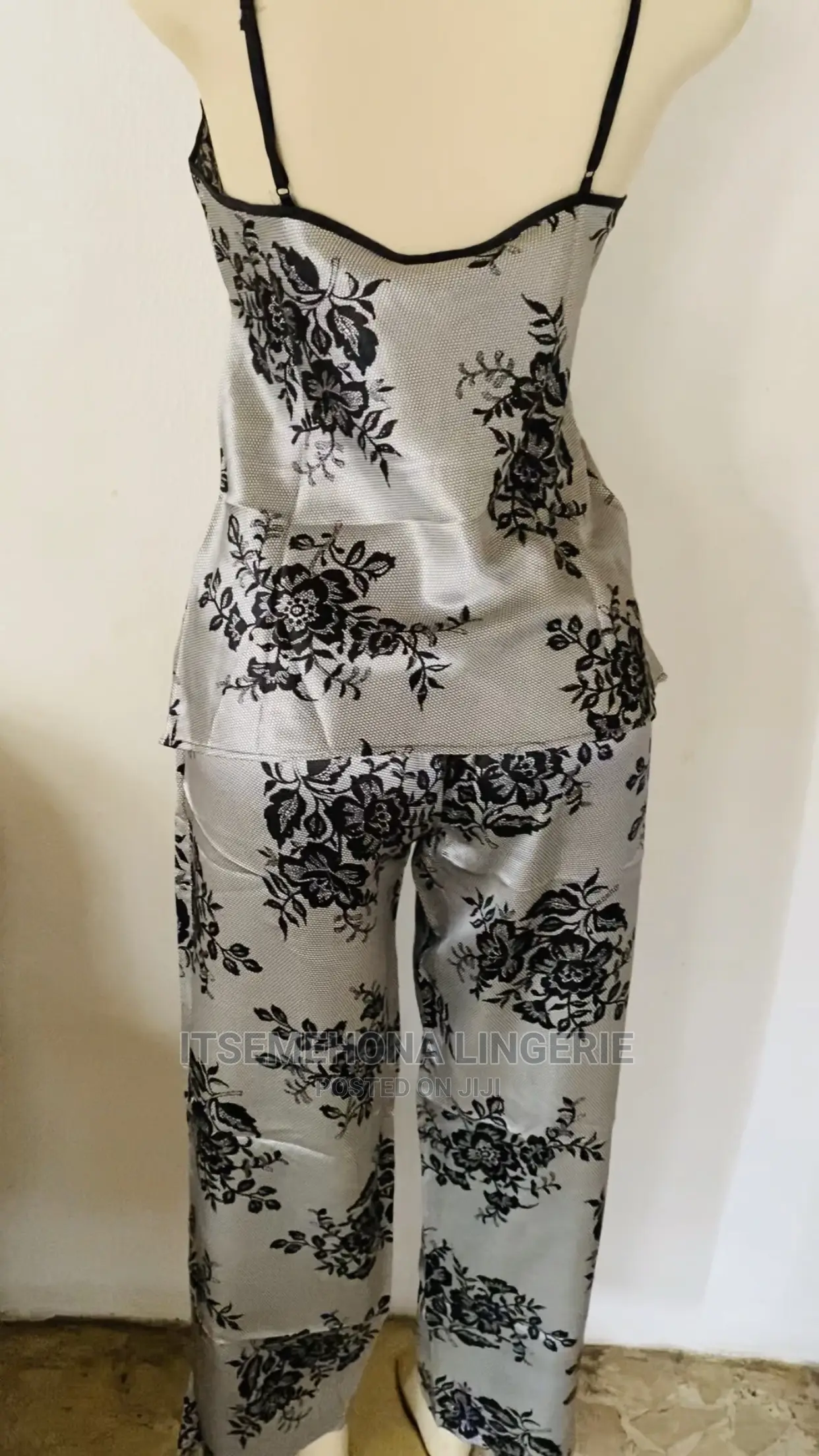 Satin Thin Strap Pyjamas Set