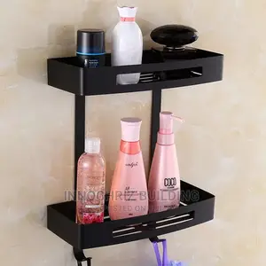 Black Double Soap Racks / Shelf