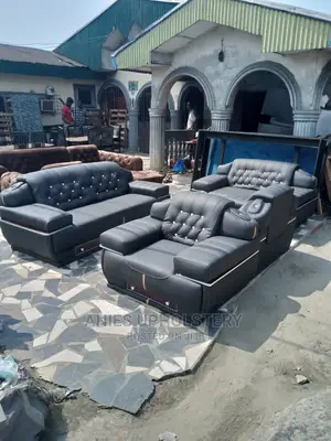Modern 7 Seater Living Room Leather Fabric Sofa Chair. 