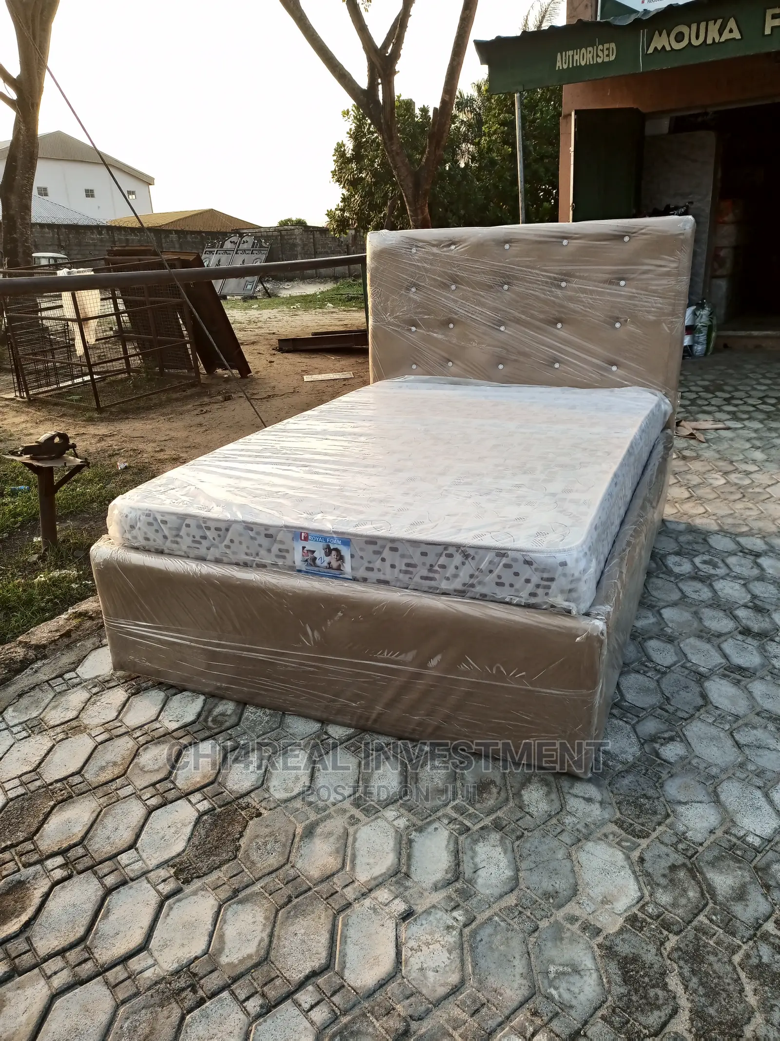 4.5 by 6 LEATHER QUALITY BEDFRAME