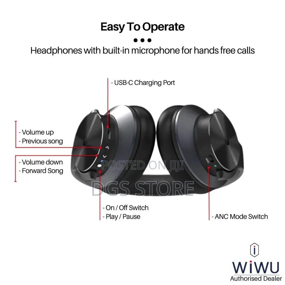 Wiwu Pilot ANC Bluetooth Headphone