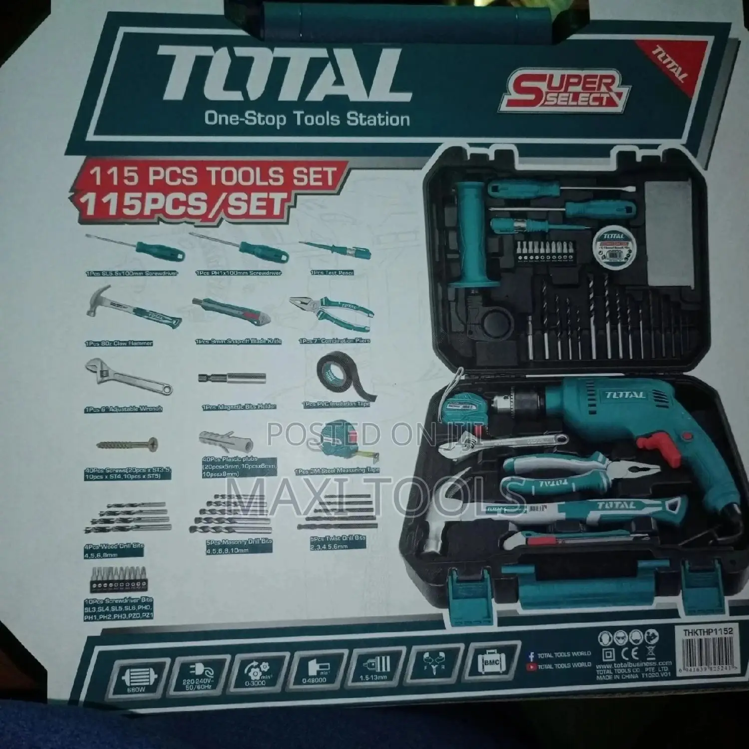 Total Drill Machine and Tools 115 Tools
