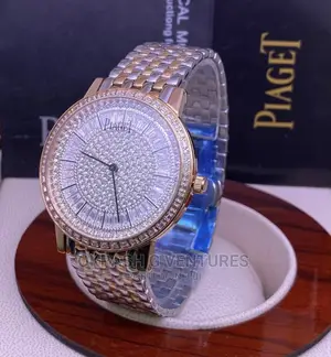 Piaget Ice Head Rose Gold/Silver Chain Watch