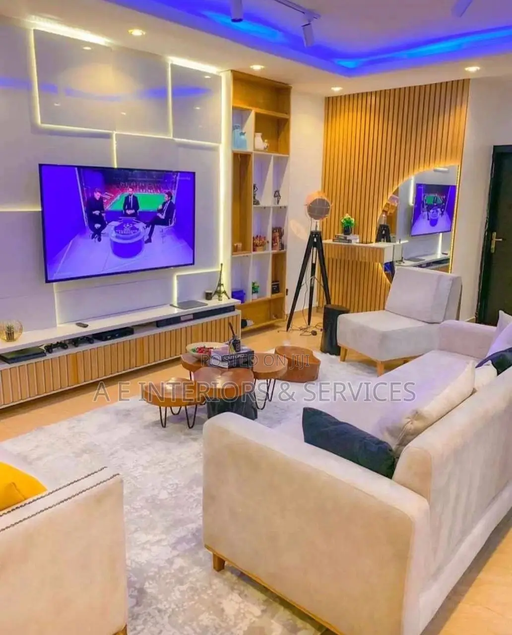 Wooden Tv Consoles Interior Design - A E INTERIORS & SERVICES Price: ₦ ...