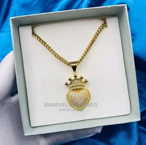 Non Tarnish Necklace With Zircon Ice Pendant