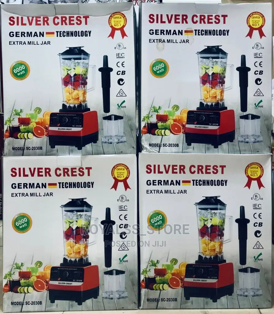 6000watts Silver Crest High-Power Blender With Extra Mill Jar