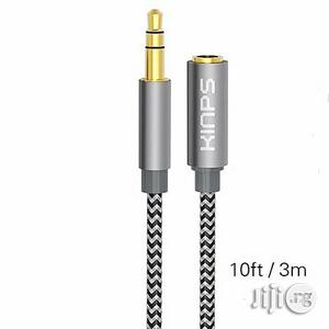 USA Kinps Audio Auxiliary Stereo Extension Audio Cable 3.5mm Jack