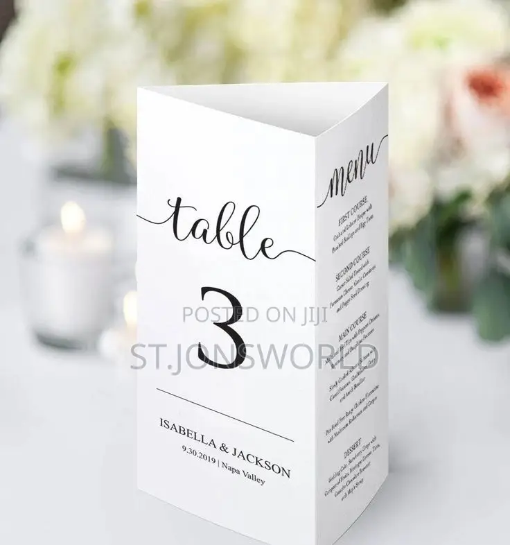 Table Numbers