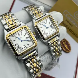 Cartier Gold/Silver Chain Watch for Couple's