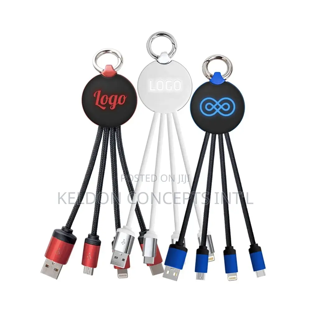 Light Up Keyring Fast Charging Cables 2sides Led -50