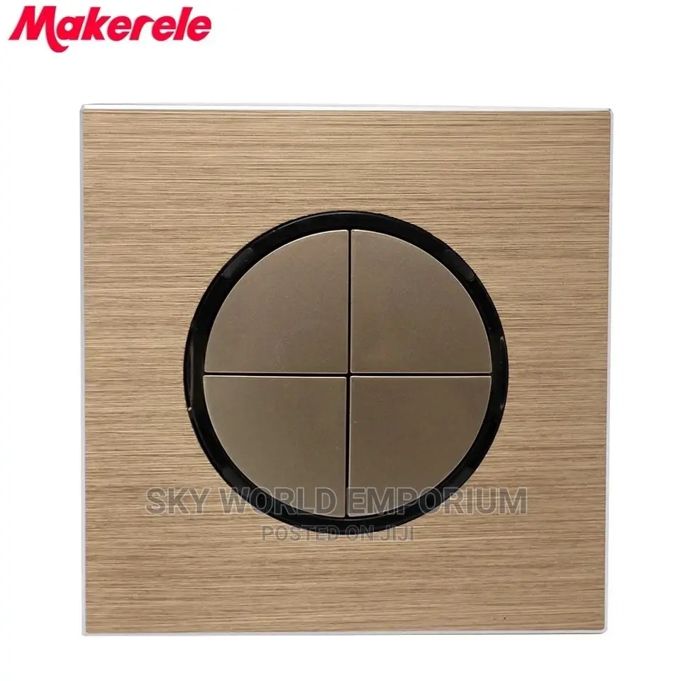 Push Button Wall Switch 15A Aluminum
