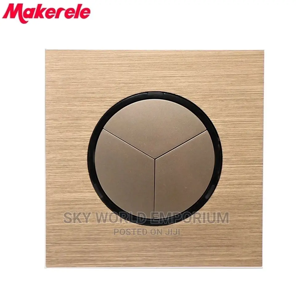 Push Button Wall Switch 15A Aluminum