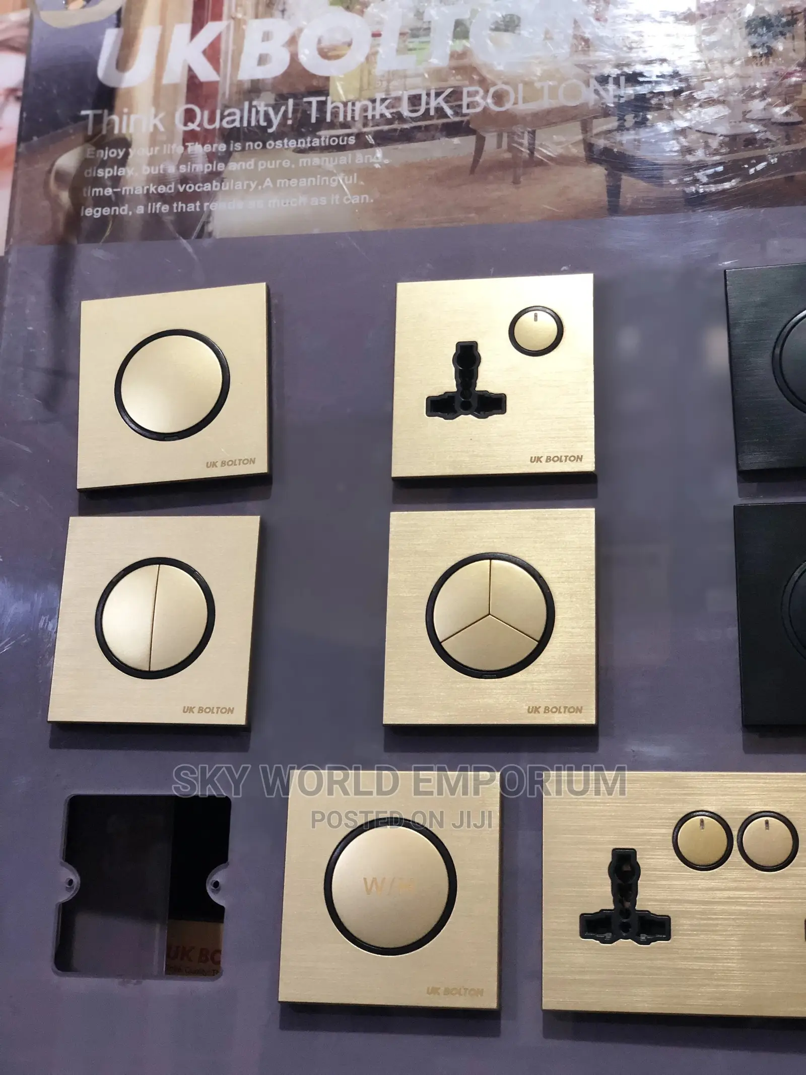 Push Button Wall Switch 15A Aluminum