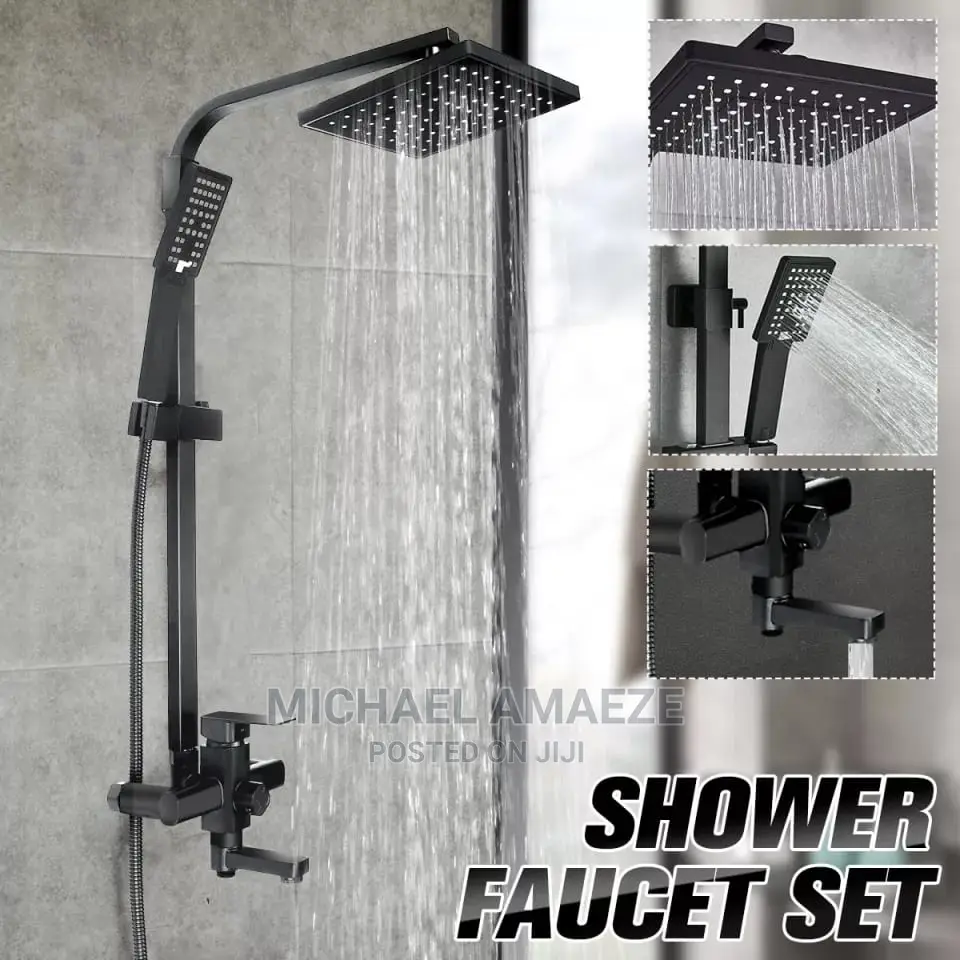 Black Square Shower