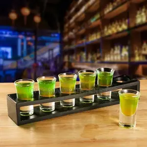 Black Tequila Glass With Holder