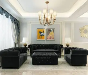 Quality 6 Seater Living Room Fabric Sofa Chair.