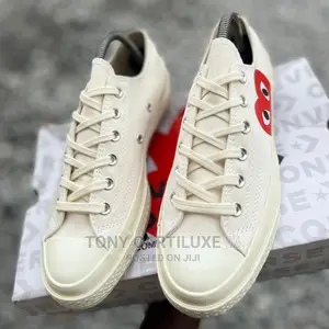 Commes Des Garçon Cdg Converse Play Low* *‘Cream’*