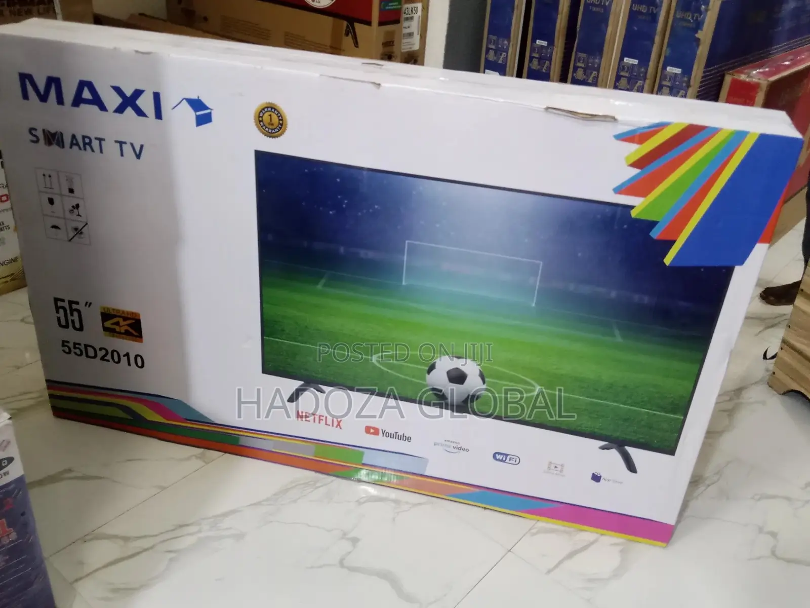 MAXI 55inches Smart Tv Wireless + One Year Warranty