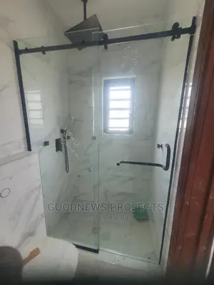Black Shower Sliding Glass Door